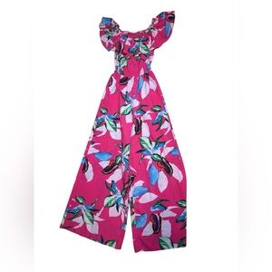 Elegant Pink Floral Jumpsuit